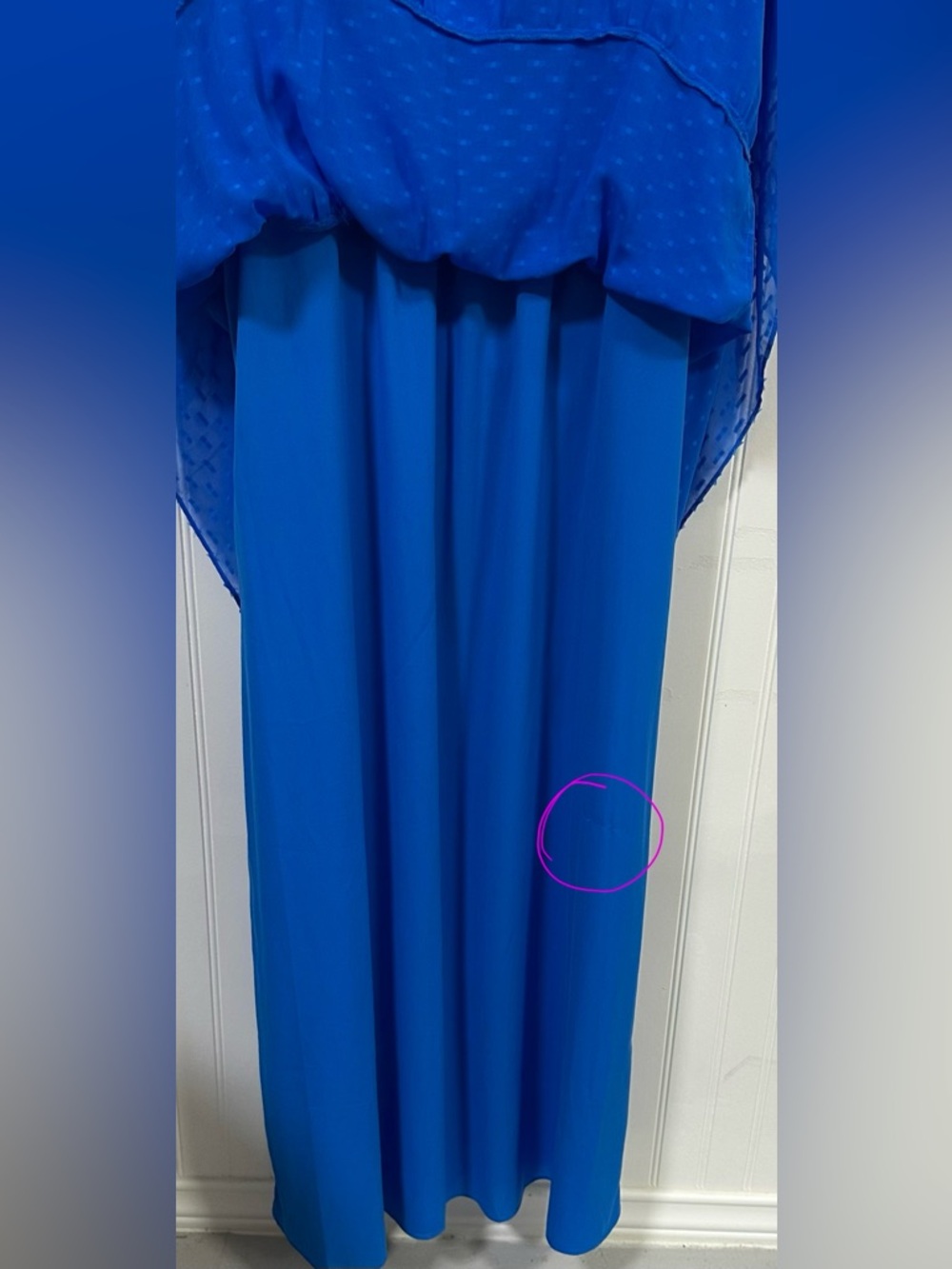 Alice + Olivia Kizzie 8 Cobalt Blue Tiered Smocked Flutter Sleeve Maxi Dress - Picture 5 of 14